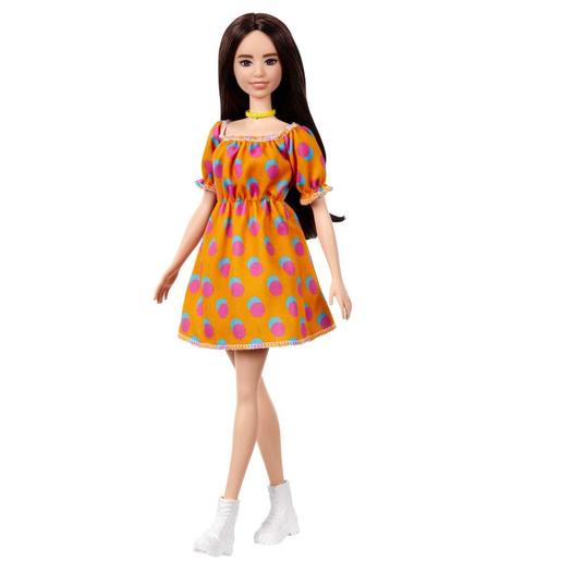 Barbie - Boneca Fashionista - Vestido cor-laranja sem ombros
