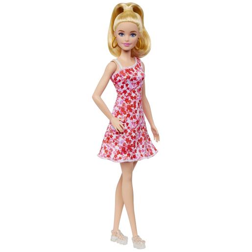 Mattel - Boneca Barbie Fashionista com vestido rosa e acessórios ㅤ