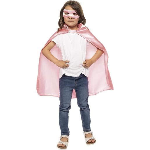 Rubie's - Fantasia Super-Herói Rosa com Capa e Máscara Talla única ㅤ