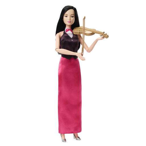 Barbie - Boneca Música Violino com Vestido Elegante e Acessórios ㅤ