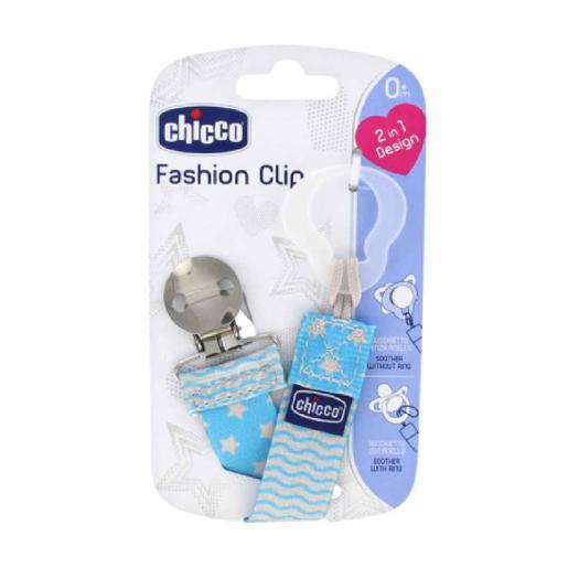 Chicco - Clip Chupete Azul