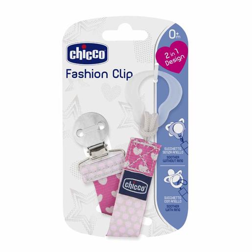 Chicco - Clip Chupete Rosa