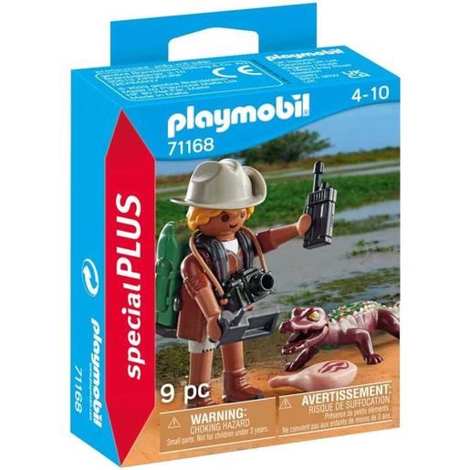 Playmobil - Investigador com jacaré especial Playmobil ㅤ
