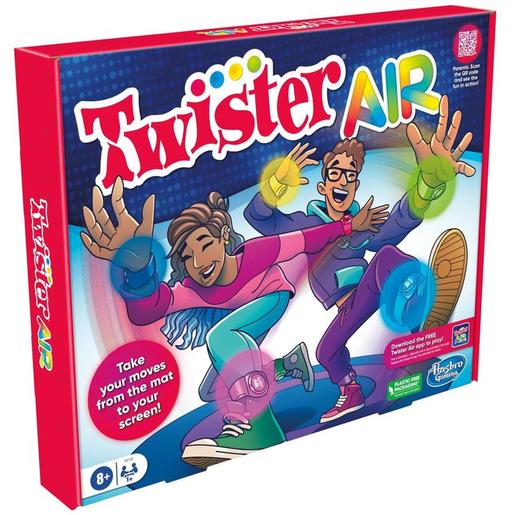 Hasbro - Jogo de mesa Twister Air com aplicação AR
 ㅤ