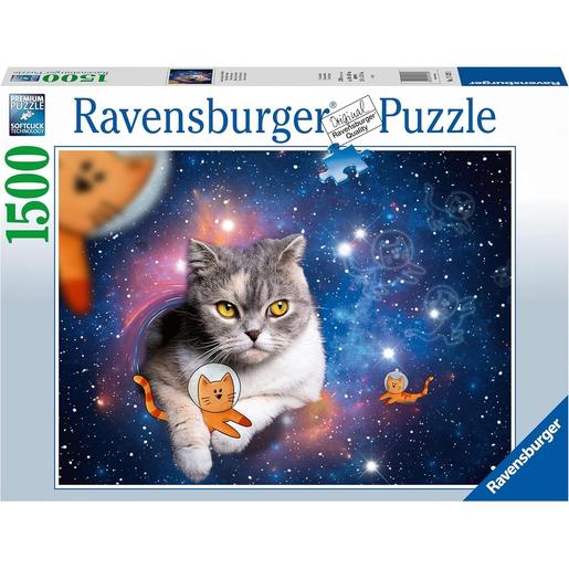 Ravensburger - Puzzle de gatos a voar no espaço, 1500 peças ㅤ
