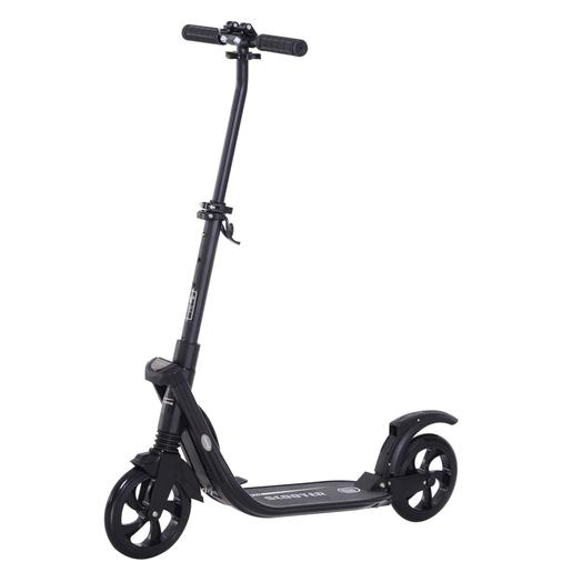 Homcom - Trotinete Scooter Ajustável 2 rodas Grande Preto