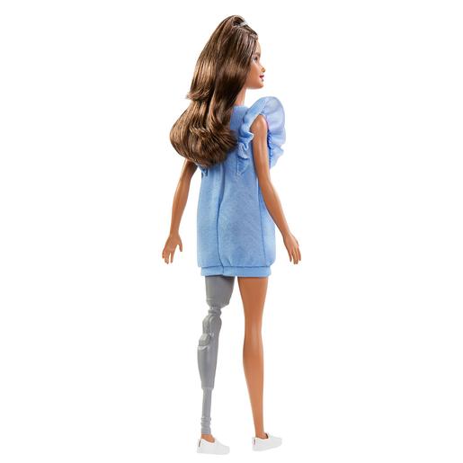 Barbie - Boneca Fashionista com prótese - Vestido azul