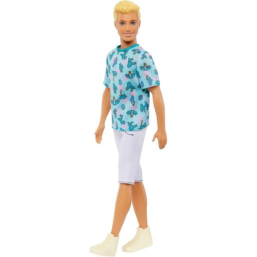 Mattel - Boneco Ken Fashionistas com cabelo loiro e roupa de cactos ㅤ