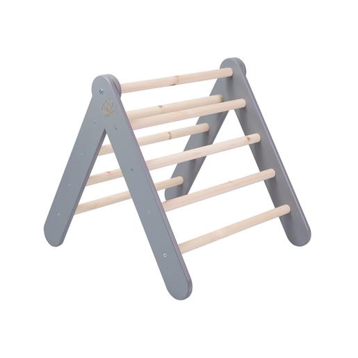 MeowBaby - Escada de madeira Montessori cinza para escalada infantil