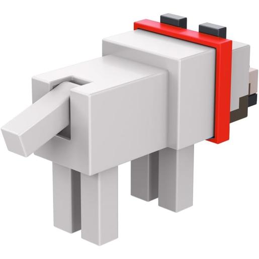 Mattel - Figura articulada de ação Minecraft Lobo Domesticado ㅤ