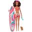 Barbie - Boneca Barbie com prancha de surf e acessórios ㅤ