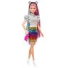 Barbie - Muñeca Pelo arcoíris y leopardo