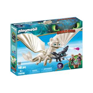 Playmobil Dragons Fúria da Luz com Dragão Bébé e Crianças - 70038