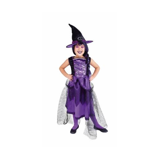 Fato infantil - Bruxa chique púrpura 3-4 anos
