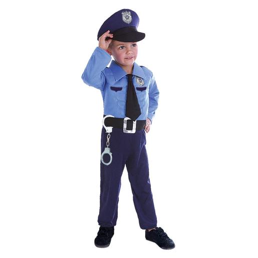 Disfarce infantil de Polícia com músculos 3-4 anos