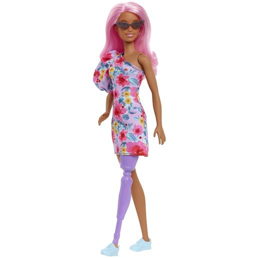 Barbie - Boneca Fashionista com Óculos e Vestido Floral ㅤ