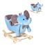 Homcom - Elefante de balanço com rodas azul