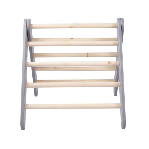 MeowBaby - Escada de madeira Montessori cinza para escalada infantil