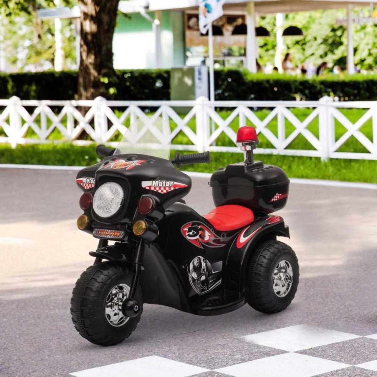 Moto elétrica para crianças de brinquedo preto HomCom 370-109BK - Comprar  com preços económicos