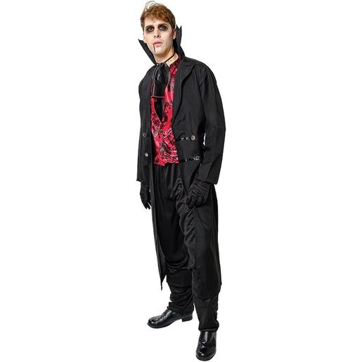 Fantasia Conde Drácula Deluxe para homem com casaco, colete e calças