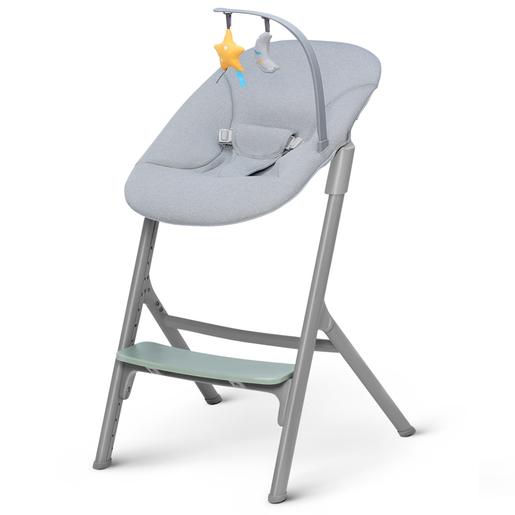 Kinderkraft - Cadeira alta Livy com cadeira de balanço Calmee Verde-Cinza