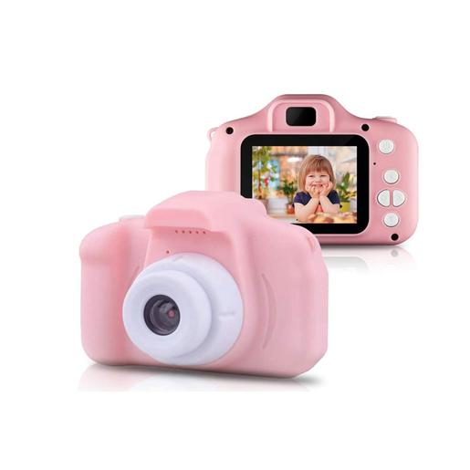 Câmara fotográfica digital infantil rosa