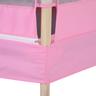 Homcom - Trampolim 126 x 109 cm com rede de segurança rosa