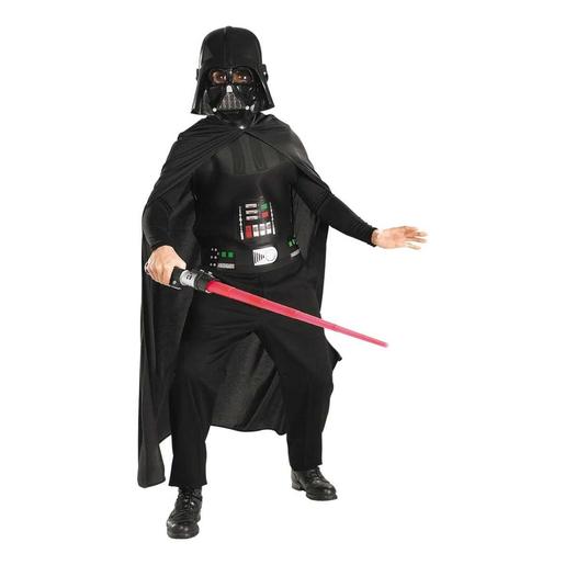 Star Wars - Fantasia infantil de Darth Vader com espada e máscara ㅤ