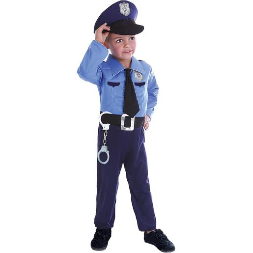 Disfarce de Polícia Infantil com Músculos Acolchoados 4-6 anos
