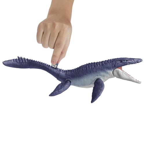 Mattel - Jurassic World - Figura de ação dinossauro Mosasaurus Jurassic World, articulações móveis ㅤ