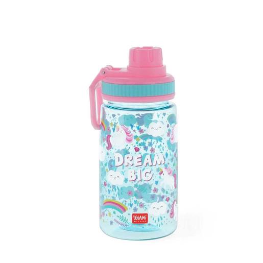 Garrafa infantil leve, hermética e sem BPA, 400 ml, design Unicórnio