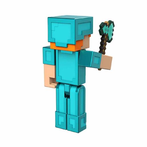 Minecraft - Figura Alex con armadura de diamante