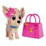 Simba - Cão de peluche Chi Chi Love em bolsa de vinil rosa, 20cm de altura, série Youtube ㅤ