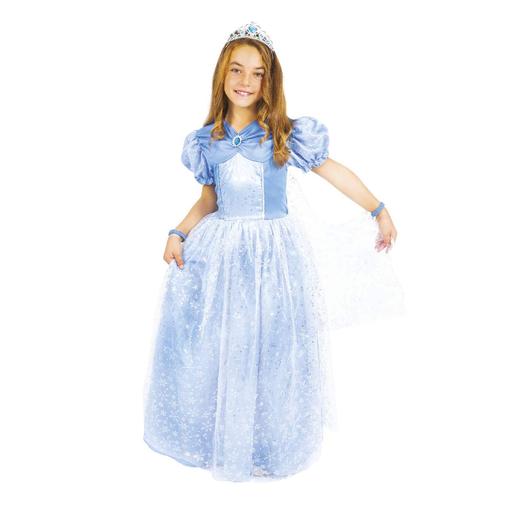 Miss Fashion - Vestido princesa azul 128 cm (6-8 anos)
