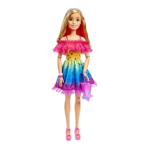 Barbie - Boneca de 71 cm com vestido arco-íris
