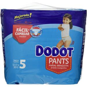 Dodot - Fraldas tipo cueca tamanho 5 pacote de 30 unidades ㅤ