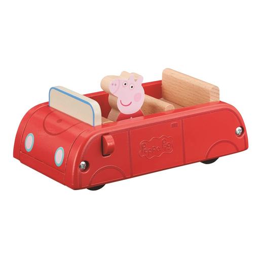 Porquinha Peppa - Carro vermelho de madeira com figura