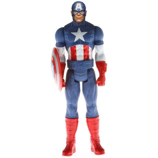 Hasbro - Capitán América - Figura de titán Capitán América Vengadores Marvel 30cm ㅤ