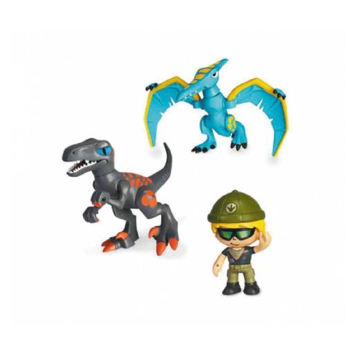Pinypon - Pack Figura e 2 dinossauros Pinypon Action