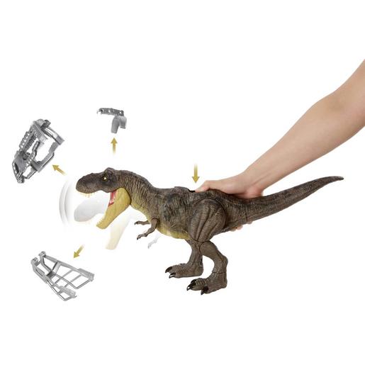 Jurassic World - Figura dinossauro T-Rex passo e ataque, JURASSIC WORLD