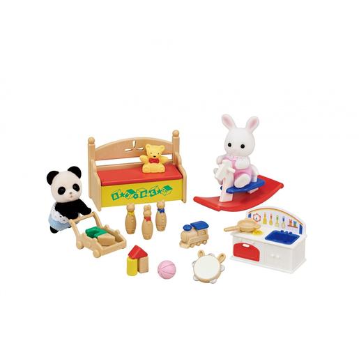 Sylvanian Families - Sala de jogos e figura de brinquedo Casa de Bonecas ㅤ