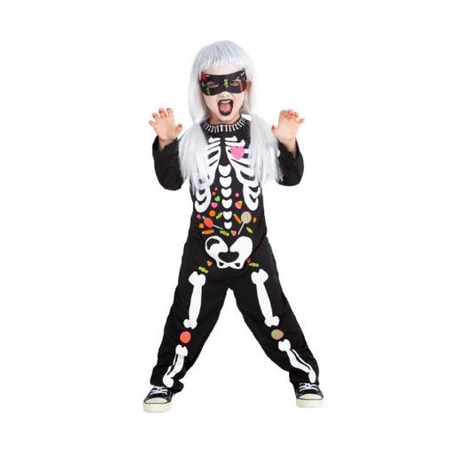 Fato infantil - Esqueleto candy 8-10 anos
