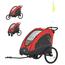 Homcom - Reboque infantil para bicicleta 3 em 1 vermelho e preto