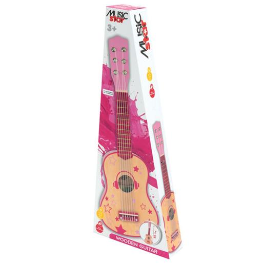 Guitarra de madeira rosa 55 cm ㅤ
