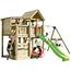 Parque de jogos infantil de madeira Palazzo XL com baloiço duplo