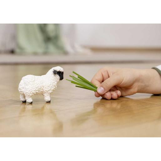 Schleich - Figura de brinquedo de ovelha de nariz preto de Valais ㅤ