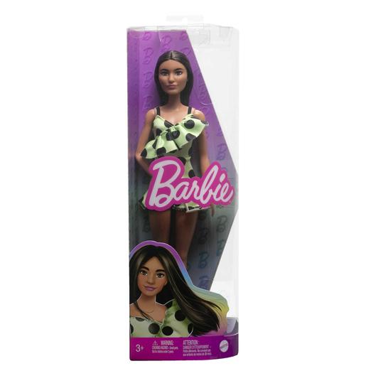 Barbie - Boneca Fashionista com vestido assimétrico e acessórios da moda ㅤ