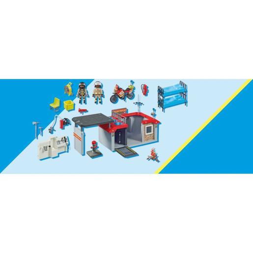 Playmobil - Parque de Bombeiros Playmobil City Action Mala de Jogos ㅤ
