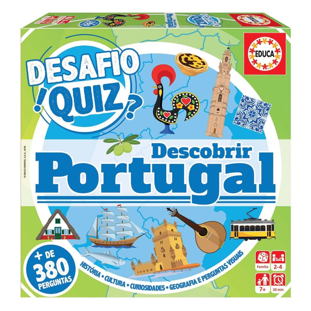 Educa Borrás - Descobrir Portugal - Desafio Quiz, Jogos de perguntas