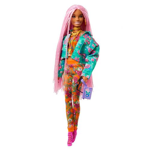 Barbie - Muñeca Extra - Trenzas rosas